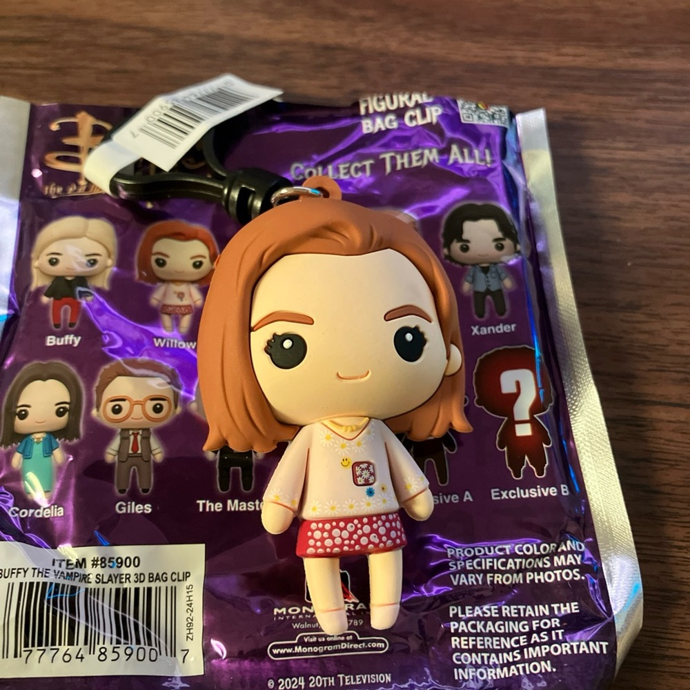 Buffy the Vampire Slayer Bag Clips (4 in total)